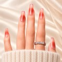 Faux ongles French cat eye rose – Pitaya | Kazinails