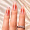 Faux ongles French cat eye rose – Pitaya | Kazinails