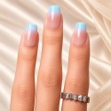 Faux ongles bleu ciel dégradé – Skyfall | Kazinails