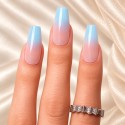 Faux ongles bleu ciel dégradé – Skyfall | Kazinails
