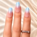 Faux ongles bleu ciel dégradé – Skyfall | Kazinails