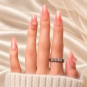 Faux ongles rose pêche 3D – Peachy Dream | Kazinails
