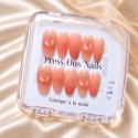 Faux ongles rose pêche 3D – Peachy Dream | Kazinails