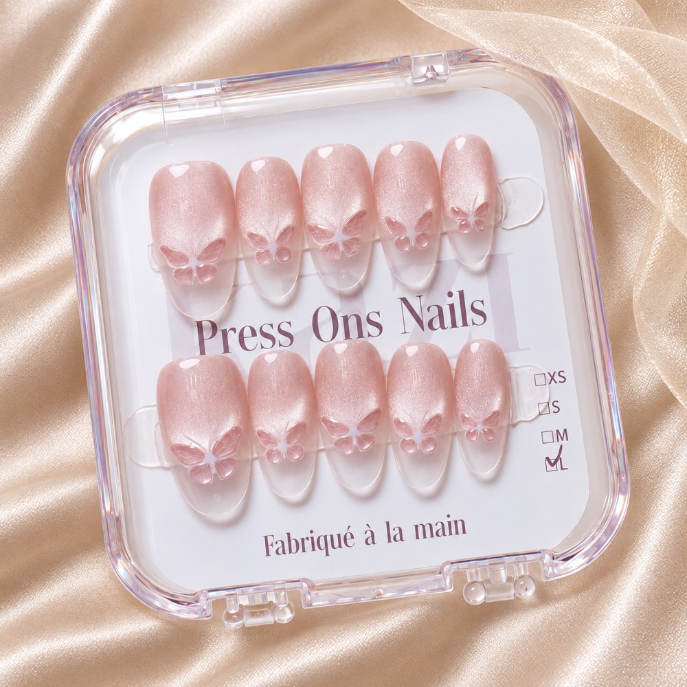 Faux Ongles Frozen Butterfly :  Qualité professionnelle à domicile.