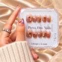 Faux Ongles Cannelle : Une manucure soignée, durable et réutilisable
