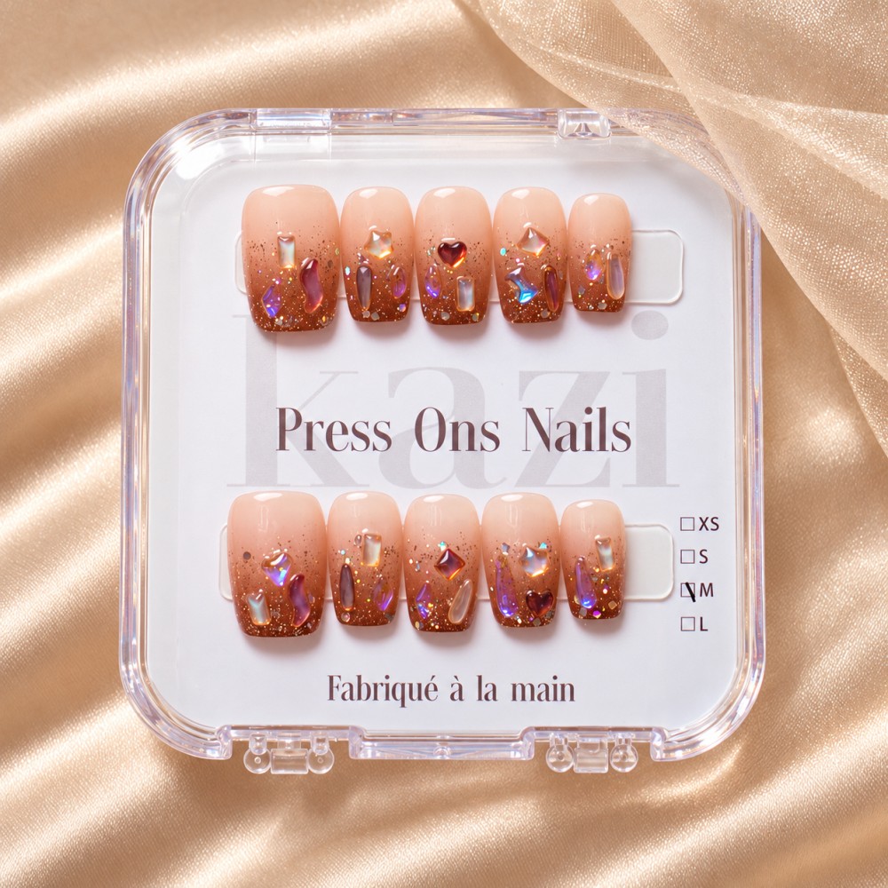 Faux Ongles Cannelle : Une manucure soignée, durable et réutilisable