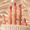Kazinails | Faux Ongles Bubble Heart: Dégradé Rouge, Brillance & Élégance