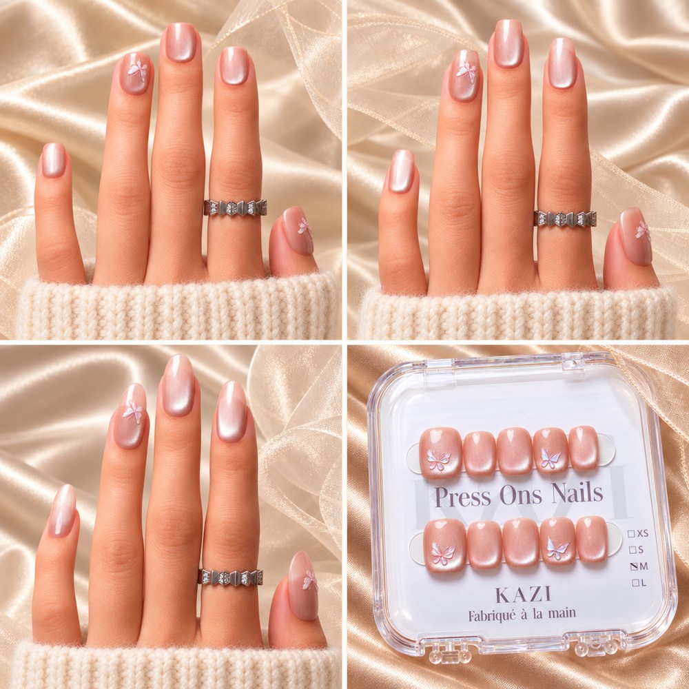 Faux Ongles Spring Blossom: Une manucure soignée, durable et réutilisable