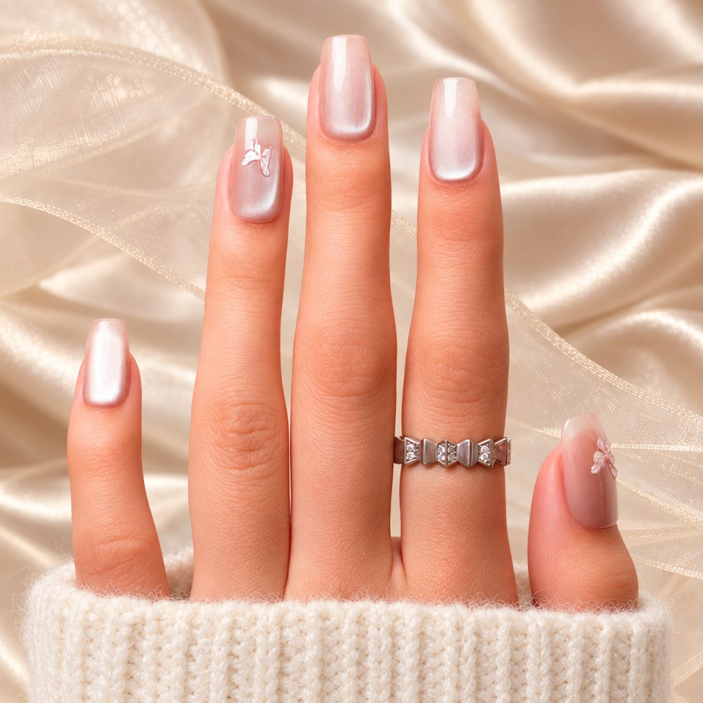 Faux Ongles Spring Blossom: Une manucure soignée, durable et réutilisable