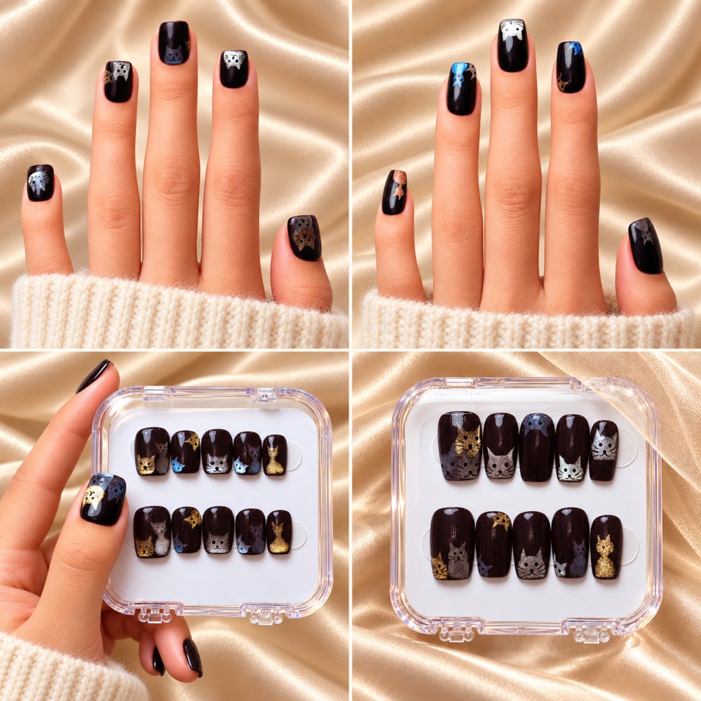 Faux Ongles Rocky Cat : Une Manucure Soignée, Durable et Réutilisable