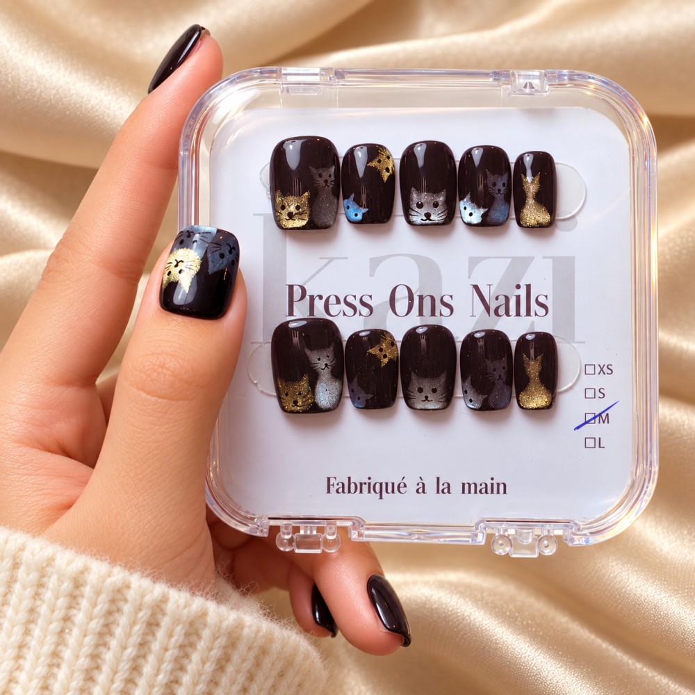 Faux Ongles Rocky Cat : Une Manucure Soignée, Durable et Réutilisable
