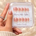 Faux Ongles Sakura : Élégance Gracieuse avec une Touche Florale |  Press on nails