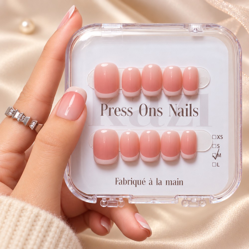 Faux Ongles Milky French |  Press on nails | Garantie Satisfaction