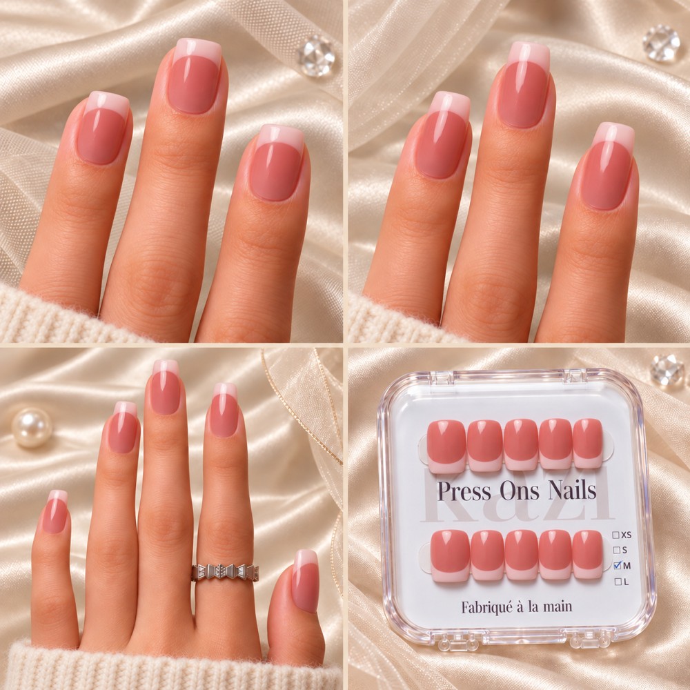 Faux Ongles Hollywood French |  Press on nails | Livraison gratuite