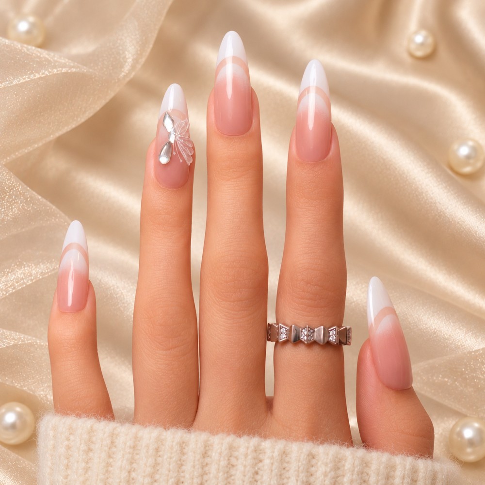 Faux Ongles Butterfly Dream : Élégance et Grâce avec une Touche de Féerie