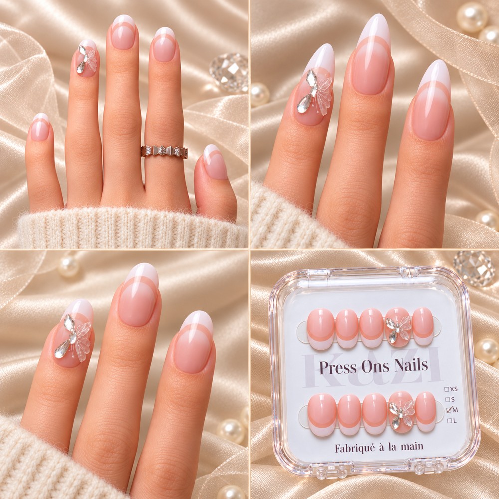 Faux Ongles Butterfly Dream : Élégance et Grâce avec une Touche de Féerie