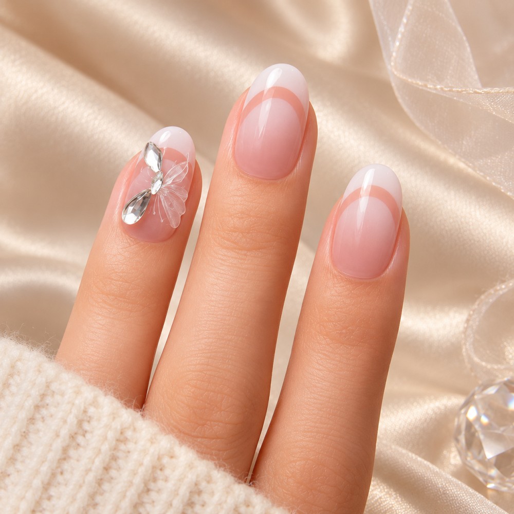 Faux Ongles Butterfly Dream : Élégance et Grâce avec une Touche de Féerie