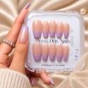 Faux Ongles Lucky Lavender: Lavande Pastel avec Design Minimaliste Moderne