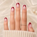 Faux Ongles Mon Louboutin : Pointe Rouge Audacieuse avec Accents Cristallins