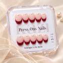 Faux Ongles Mon Louboutin : Pointe Rouge Audacieuse avec Accents Cristallins