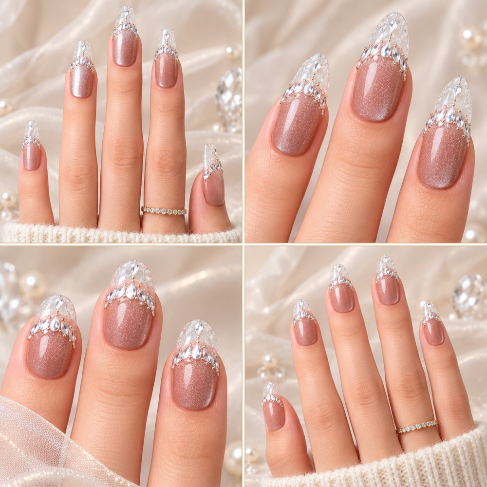 Faux Ongles Glaze | Élégance et Brillance Cristalline pour une Manucure Sophistiquée