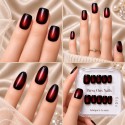 Faux ongles press-on cat eye rouge – Tulipe Noire | Kazinails