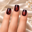 Faux ongles press-on cat eye rouge – Tulipe Noire | Kazinails