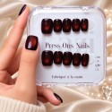 Faux ongles press-on cat eye rouge – Tulipe Noire | Kazinails