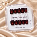Faux ongles press-on cat eye rouge – Tulipe Noire | Kazinails