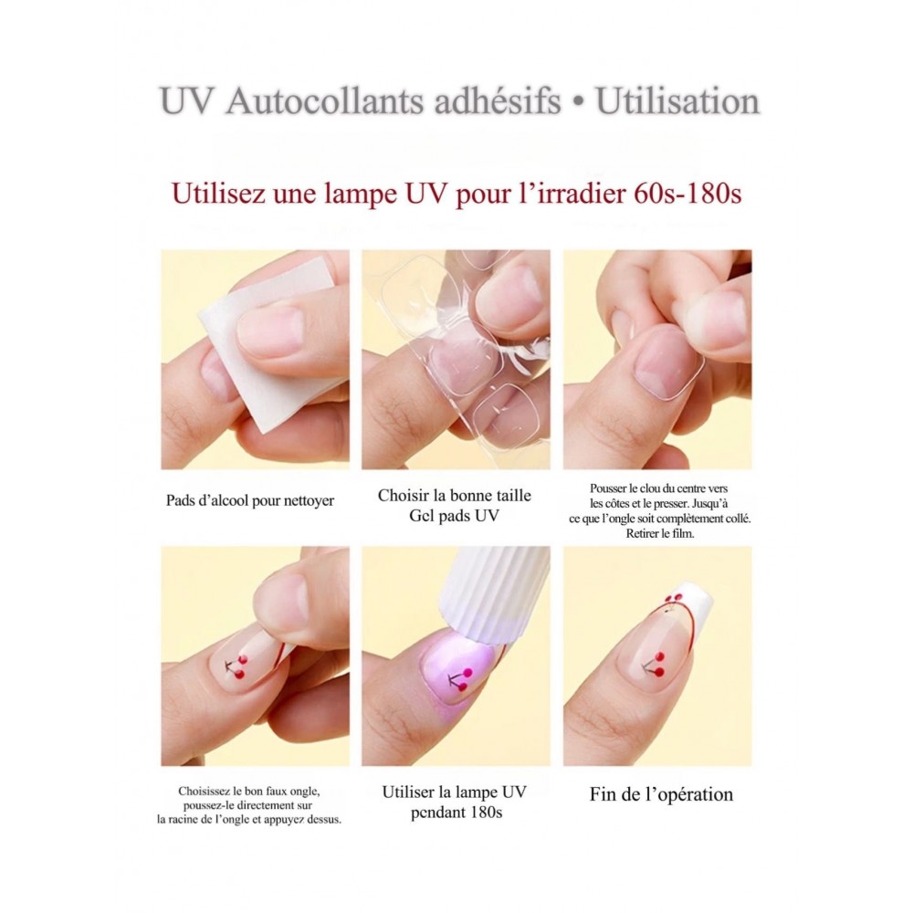 Press on nails Gel pad UV Adhesive Stickers  Kazinails