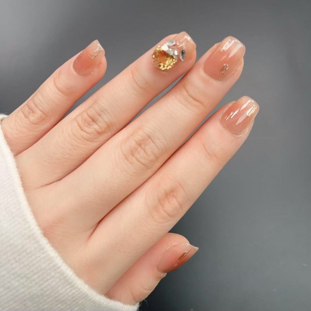 Faux Ongles "Astéria" Kazinails – Manucure Éclatante et Élégante