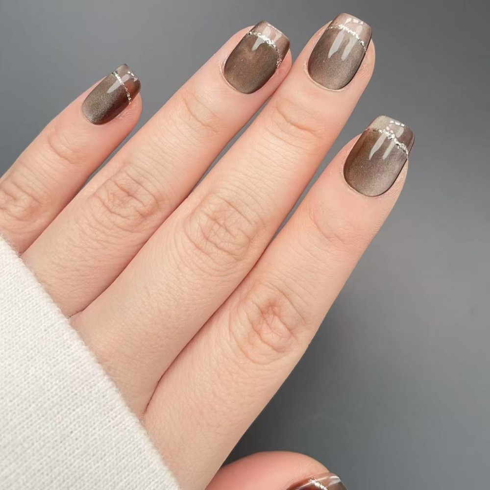 Faux Ongles Gold Finger |  Faits à la mains | Manicure réutilisable et durable