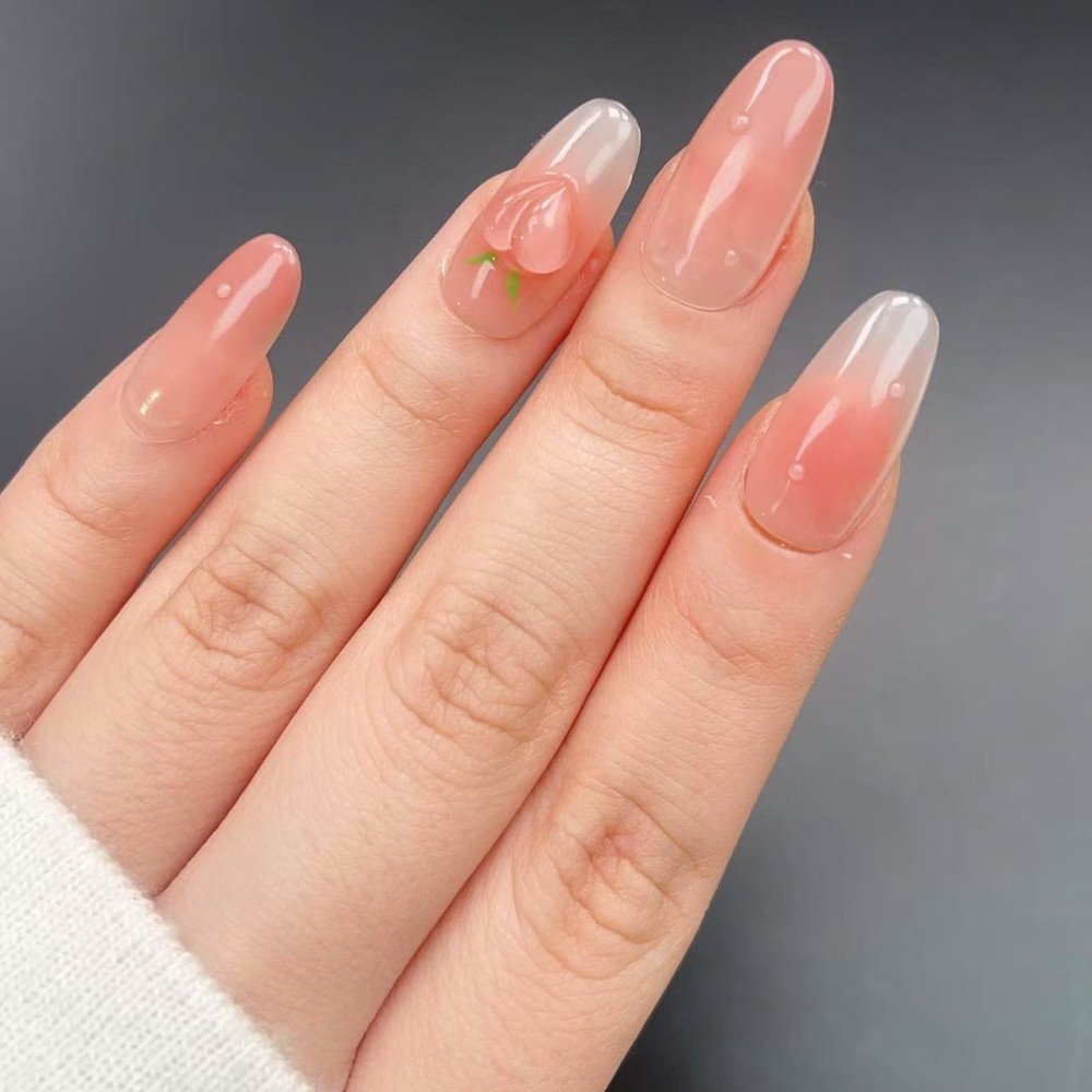 Faux Ongles Peachy Dream: Une manucure soignée, durable et réutilisable