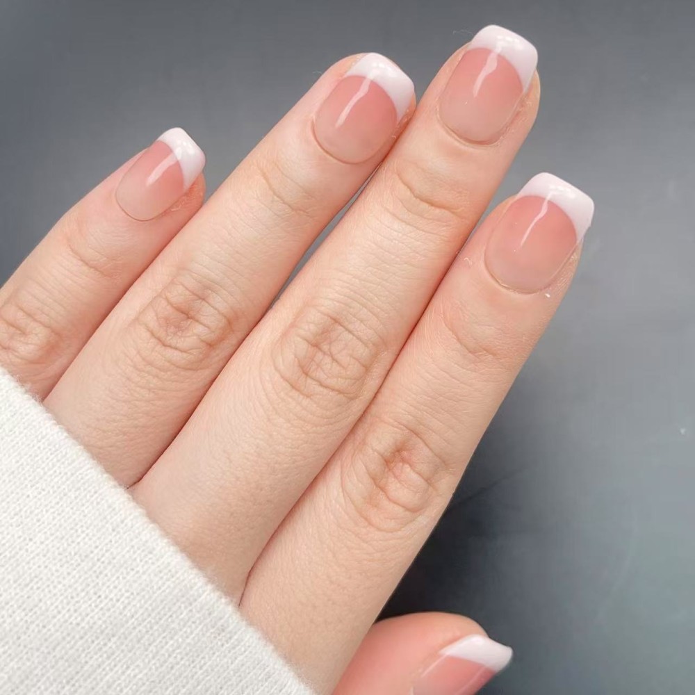 Faux Ongles Milky French |  Press on nails | Garantie Satisfaction